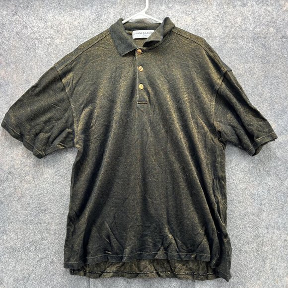 Jhanes Barnes Polo Shirt Men Extra Large Adult Green Outdoors Rayon Vintage XL - Picture 1 of 13